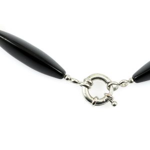 Black-Bead-White-Pearl-Necklace-N-0106