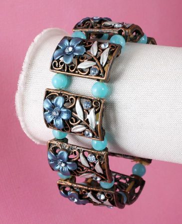 Blue Daisy Bracelet B-0138-a