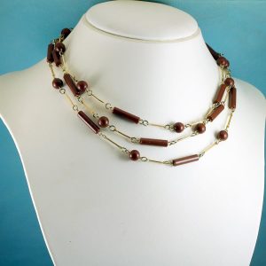 Brown-Bead-Vintage-Necklace