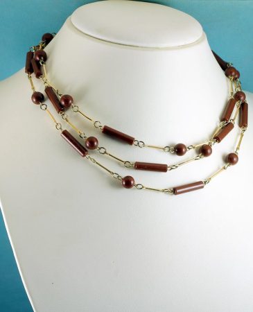 Brown-Bead-Vintage-Necklace