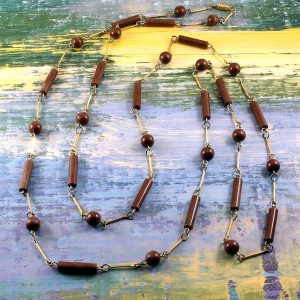 Brown-Bead-Vintage-Necklace