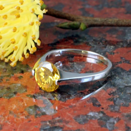 Citrine Solitaire Ring R-0151-f