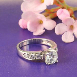 Clear Quartz Crystal Ring R-0187-h