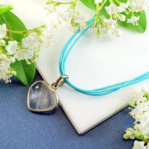 Frosted Heart Pendant N-0130-h
