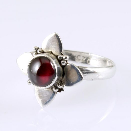 Garnet Floral Ring R-0165-d