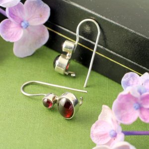 Garnet Two-Stone Earrings E-0174-g