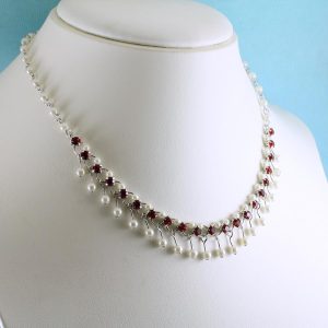 Garnet-and-Pearl-Choker