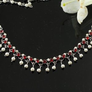Garnet-and-Pearl-Choker
