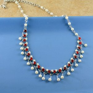 Garnet-and-Pearl-Choker
