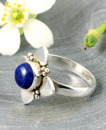 Lapis Lazuli Daisy Ring R-0166-b