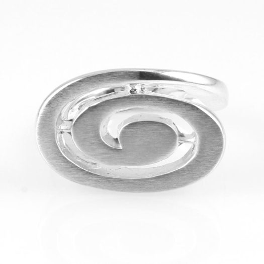 Matte Silver Spiral Ring R-0137-a