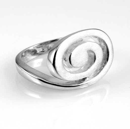 Matte Silver Spiral Ring R-0137-c
