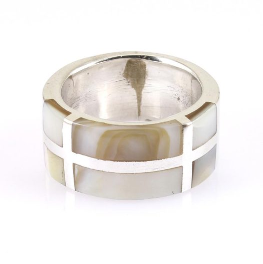 Mother of Pearl Barrel Ring R-0135-a