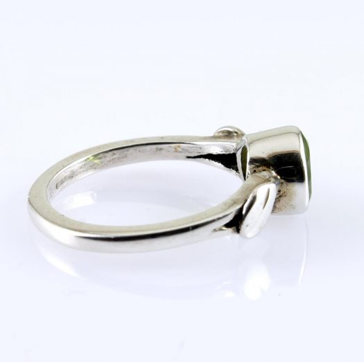 Peridot Olive Leaf Ring R-0155-g