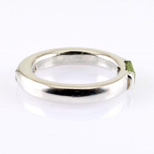 Peridot Rectangle Ring R-0157-g