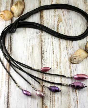 Pink-Handpainted-PearI-Lariat