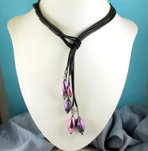 Pink-Handpainted-PearI-Lariat