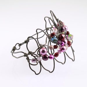 Pink Wire-Wrapped Pearls B-0158-k