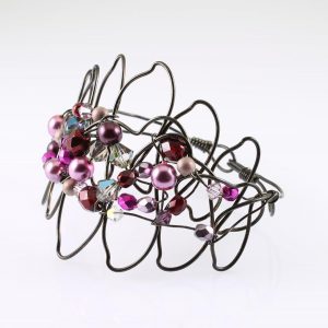 Pink Wire-Wrapped Pearls B-0158-l