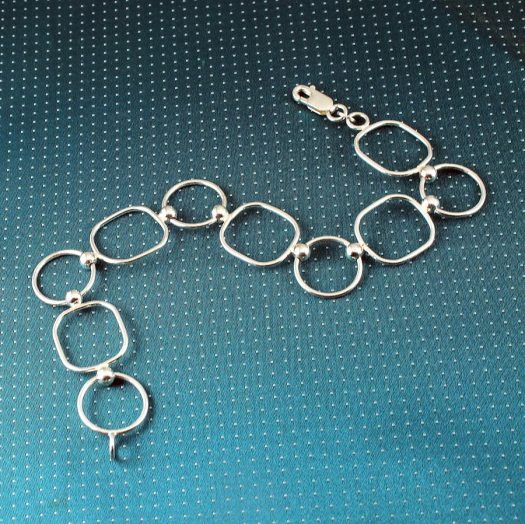 Rectangles Link Bracelet B-0132-g