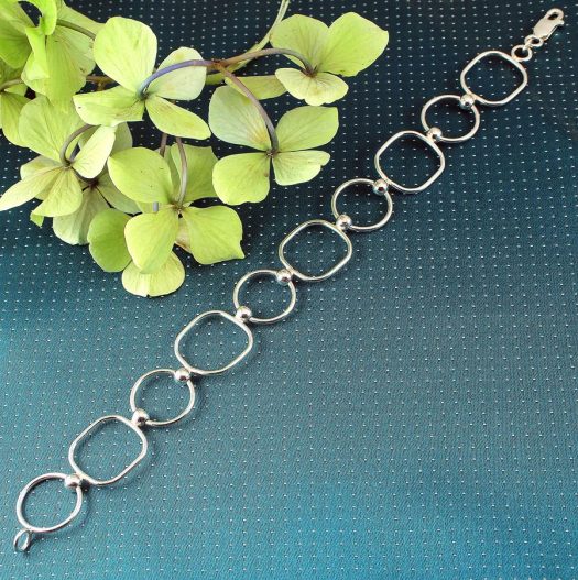 Rectangles Link Bracelet B-0132-j