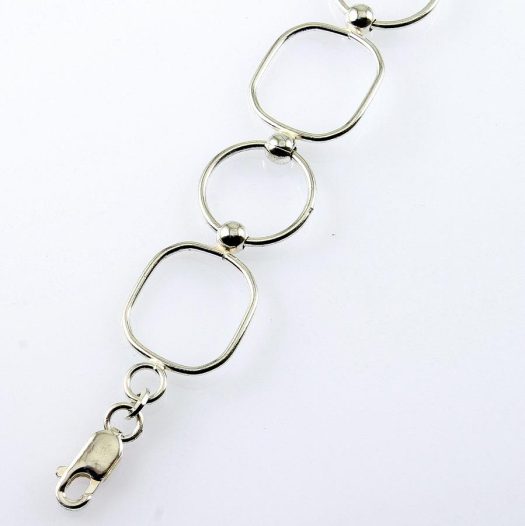 Rectangles Link Bracelet B-0132-l