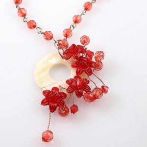 Red-Crystal-Flower-Spray-N-0154