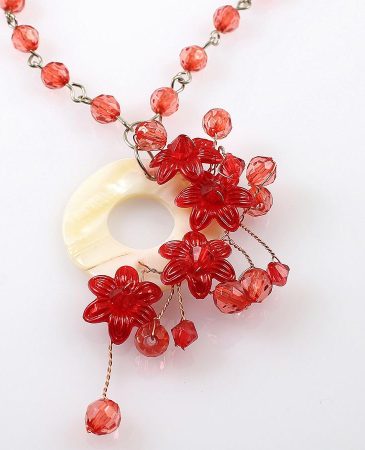 Red-Crystal-Flower-Spray-N-0154