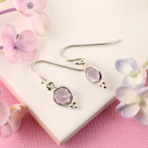 Rose Quartz Earrings E-0161-a