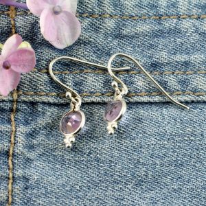 Rose Quartz Earrings E-0161-f