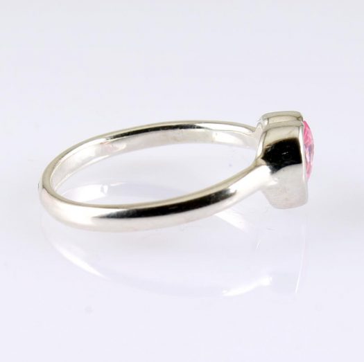 Rose Quartz Heart Ring R-0171-e
