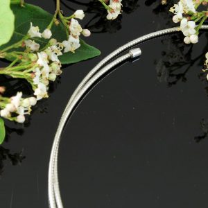 Silver Open Neck-Ring N-0187-d