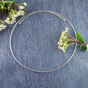 Silver Open Neck-Ring N-0187-g
