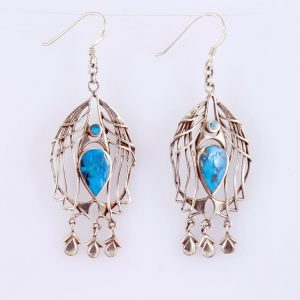 Turquoise Birdcage Earrings E-0125-i
