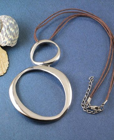 Two-Silver-Ovals-Necklace-N-0148