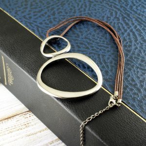 Two-Silver-Ovals-Necklace-N-0148