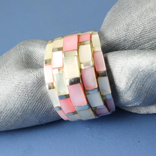 Pink Mosaic Ring R-0213-e