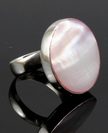 Pink Mother-of-Pearl Ring R-0214-f