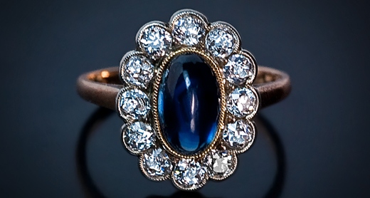 sapphire_and_diamond_cluster_ring