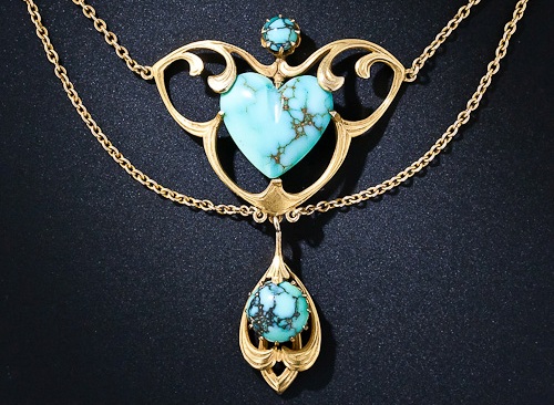 Art Nouveau Turquoise Necklace