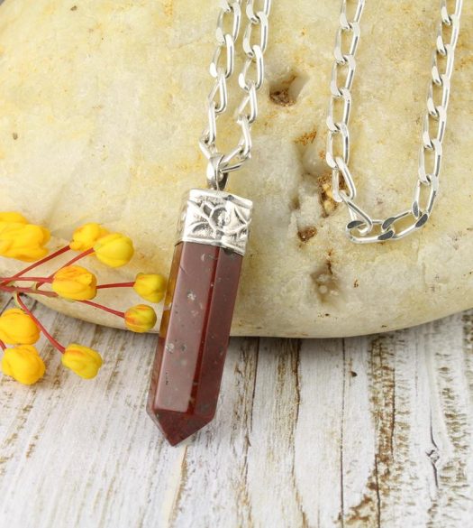 Brown Agate Crystal Point Pendant