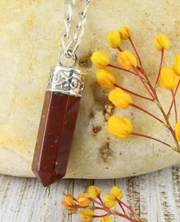 Brown Agate Crystal Point Pendant