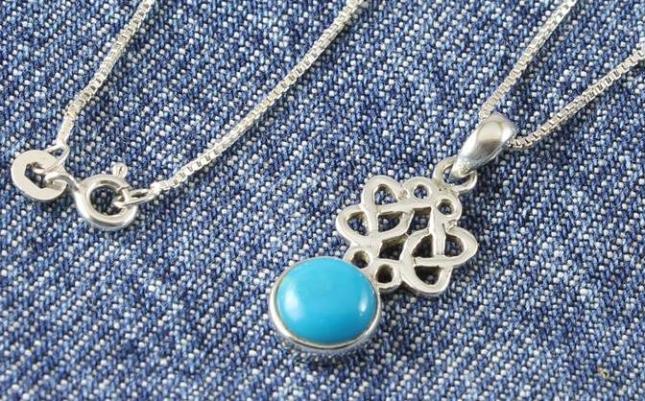 Turquoise Celtic Knot Pendant