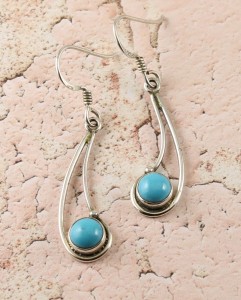 Turquoise Comet Drop Earrings