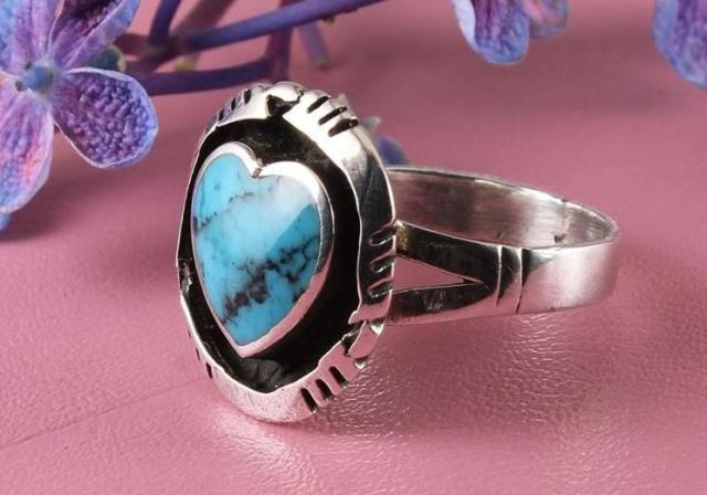 Turquoise Heart Ring