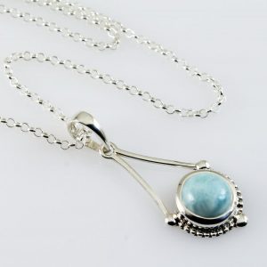 Blue Larimar Chandelier Pendant N-0129-d