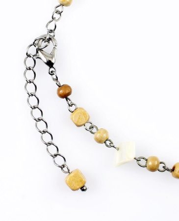 Cowrie Shell Bead Necklace N-0115-l