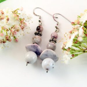 Crazy Lace Agate Earrings E-0121-g
