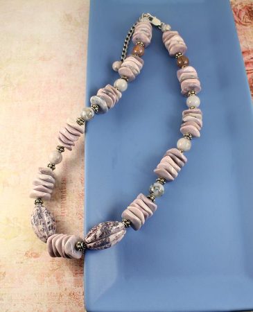 Crazy Lace Agate Necklace N-0124-a