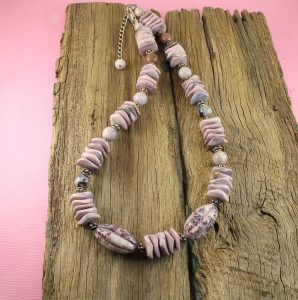 Crazy Lace Agate Necklace N-0124-d